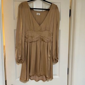 Aritzia Wilfred Gold Dress